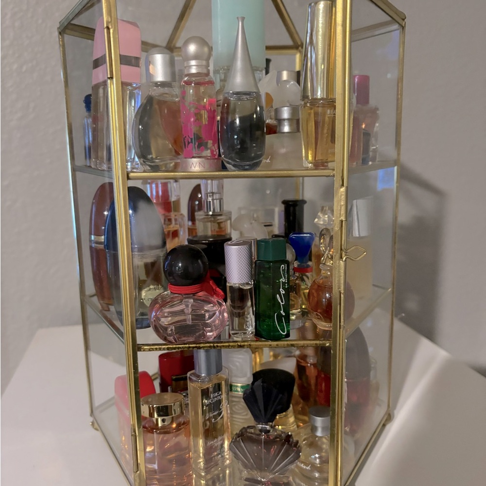 Vintage perfume case and perfumes